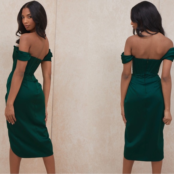 House of CB Emerald Strapless Dress - Picture 4 of 9